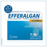 Efferalgan Vitamine C 330 mg + 200 mg, 20 bruistabletten