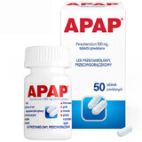 Apap 500 mg, 50 filmomhulde tabletten