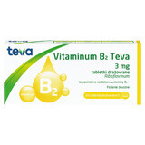 Vitaminum B2 Teva 3 mg, 50 irritated tablets