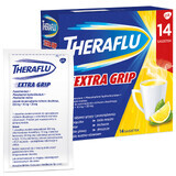 Theraflu Extra Grip 650 mg + 10 mg + 20 mg, poeder voor orale oplossing, 14 sachets