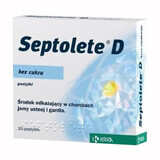 Septolete D 1 mg, suikervrij, 30 zuigtabletten