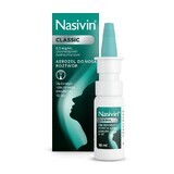 Nasivin Classic 0,5 mg/ ml, spray nasal para adultos y niños a partir de 6 años, 10 ml