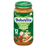 BoboVita Lunch, noedels met groenten en kalkoen, na 12 maanden, 250 g