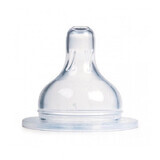 Canpol Baby's EasyStart, flessenspeen voor wijdmondse fles, silicone, maat 4, pap, 1 stuk