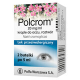 Polcrom 20 mg/ml, collyre, solution, 2 x 5 ml