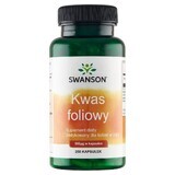 Swanson Foliumzuur, Foliumzuur 800 μg, 250 capsules