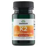 Swanson K-2, vitamine K 50 µg, 30 gelcapsules