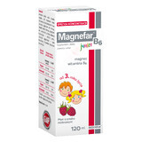 Magnefar B6 Junior, vloeibaar voor kinderen vanaf 3 jaar en volwassenen, frambozensmaak, 120 ml