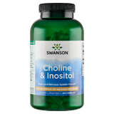 Swanson Choline &amp; Inositol, choline and inositol, 250 capsules