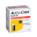 Accu-Chek FastClix, lancetten, prikplaatjes, 204 stuks