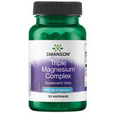 Swanson Triple Magnesium Complex, magnesium 400 mg, 30 capsules