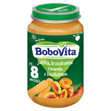 BoboVita Dessert, appels, abrikozen en perziken met biscuit, na 8 maanden, 190 g