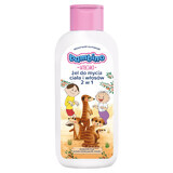 Bambino Kids, 2-in-1 wasgel voor lichaam en haar, Bolek i Lolek i surykatki, vanaf 1 jaar, 400 ml