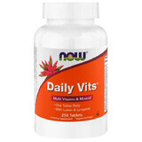 Now Foods, Daily Vits, vitaminen en mineralen voor veganisten en vegetariërs, 250 tabletten