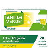 Tantum Verde 3 mg, lemon flavor, 20 hard tablets