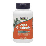 Now Foods Zink Glycinaat, zink + pompoenpitolie, 120 capsules