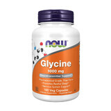 Now Foods Glycine 1000 mg, glycine, 100 vegetarische capsules