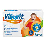 Vibovit Junior, voor kinderen van 4-12 jaar, sinaasappelsmaak, 14 sachets