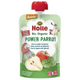 Holle, Groente- en fruitmousse in een tube, Power Parrot, peer, appel, spinazie, vanaf 6 maanden, 100 g