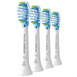 Philips, vervangende opzetborstels voor Sonicare C3 Premium Plaque Defence sonische tandenborstel, HX9044/17, wit, 4 stuks