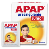 Apap Przeziębienie Junior 300 mg + 20 mg + 5 mg, poeder voor orale oplossing, 6 sachets