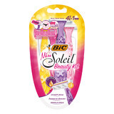 BIC Miss Soleil Beauty Kit, damesscheermes, drie mesjes, 4 stuks + trimmer