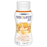 Resource 2.0, voedingspreparaat, ananas-mangosmaak, 4 x 200 ml