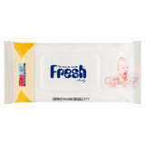 Fresh Baby, vochtige doekjes, met clip, 72 stuks