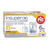 Pic Solution Insupen, insulinepenaalden, 31G (0,25 mm) x 6 mm, 100 stuks