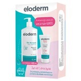 Eloderm Omega 3-6-9 Plus, 2-in-1 reinigingsgel voor lichaam en haar, vanaf dag 1, 400 ml + extra actieve crème vanaf dag 1, 75 ml