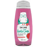 On Line Kids Time, 2-in-1 douchegel en shampoo met watermeloengeur, vanaf 3 jaar, 500 ml