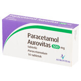 Paracetamol Aurovitas 500 mg, 10 tablets