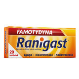 Famotidine Ranigast 20 mg, 20 filmomhulde tabletten