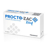 Procto-Zac Relief, rectale zetpillen, 10 stuks