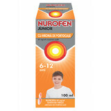 Nurofen Junior sinaasappelsmaak, 6-12 jaar, 100 ml, Reckitt Benckiser Healthcare