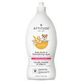 Attitude Sensitive Skin Baby, natuurlijk fles- en afwasmiddel voor baby's, 700 ml