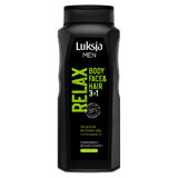 Luxja Men Relax, ontspannende 3-in-1 douchegel, hennepolie, 500 ml