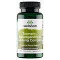 Swanson Turmeric, Ashwagandha &amp; Ginseng Complex, turmeric, ashwagandha și ghimbir, 60 capsule