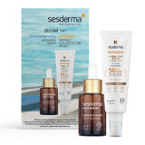 Sesderma Hidraderm Hyal set, liposoom serum, 30 ml + Repaskin, lichte gezichtszonnebrandcrème, SPF 50, 50 ml