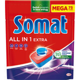 Somat Detergent for the dishwasher all in 1 extra, 75 pcs