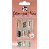 Set van 24 kunstnagels, W7, Glamorous Nails, Jingle Jungle, inclusief lijm