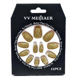 Set van 12 glitternagels, VV Meijiaer, Goud