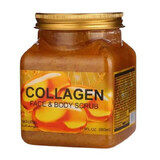 Natural Scrub for Face and Body, Wokali, Collagen Face & Body, 350 ml