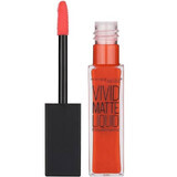 Lippenstift, Matt, Maybelline, Vivid Matte Liquid, 25 Orange Shot, 8 ml