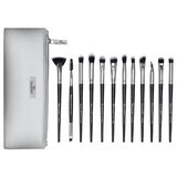 Set of 12 Senso Pro Milano Black Silver make-up brushes + Bag