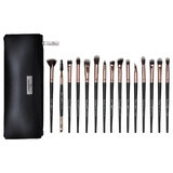 Set of 15 Senso Pro Milano Black Rose Gold make-up brushes + Bag