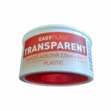 Nastro adesivo in plastica trasparente, 2,5 cm x 5 m, Easy Plast