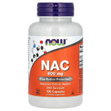 Antioxidanti N-Acetyl Cysteine Cu Seleniu, 600 mg, 100 Capsule vegetale, Now Foods