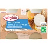 Babybio Brassé peer en kaneel 2 x 130 g