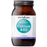 Viridian High Potency Calcium & D3 (calcio con vitamina D3) 90 capsule